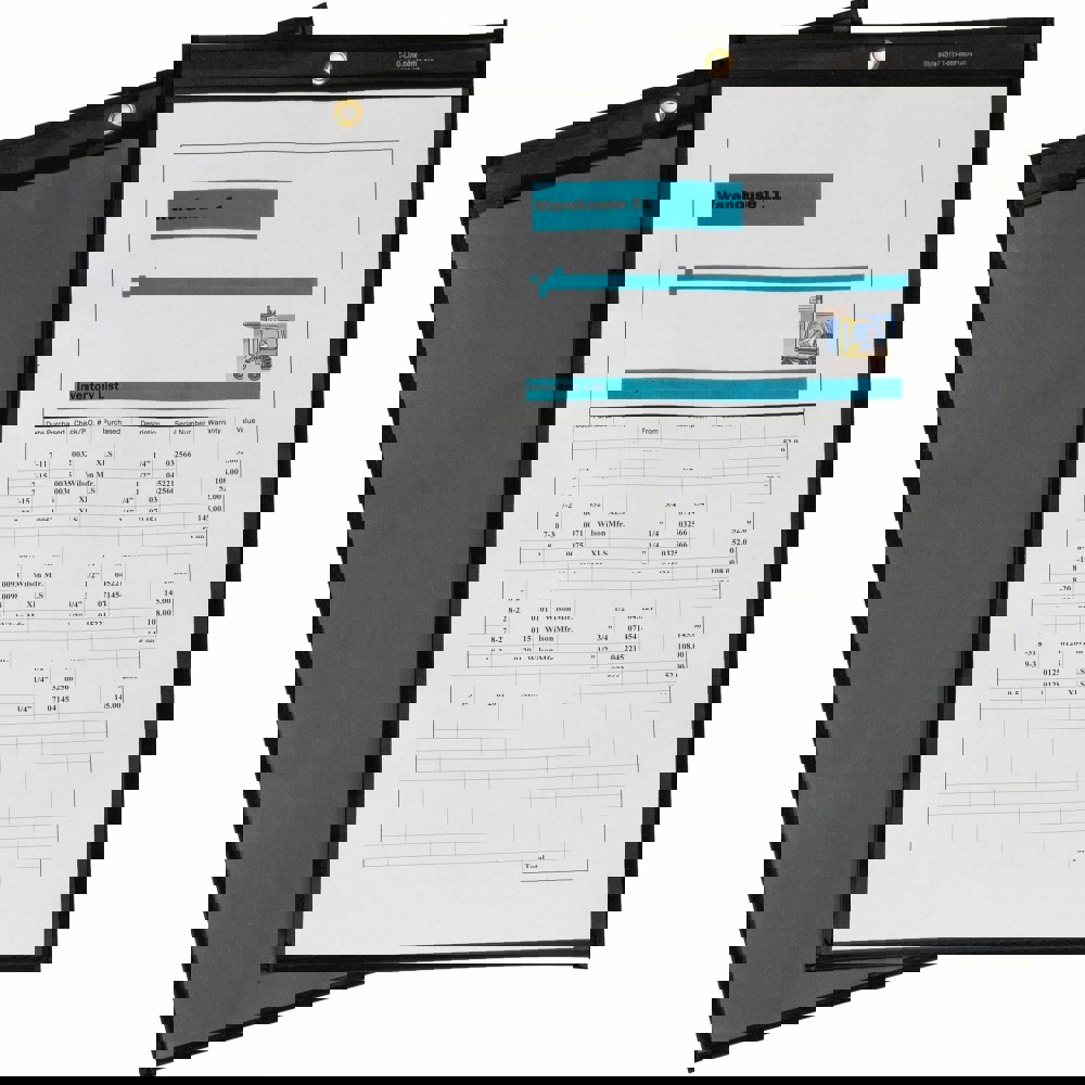 Document Protectors; Document Type: Shop Ticket Holder ; Material: Vinyl ; Color: Black ; For Document Width: 11in ; For Document Length: 17in ; Number Of Pieces: 25